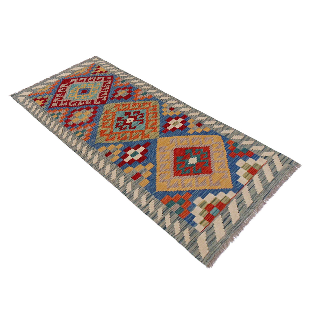 Handmade Vegetable Kelim Runner 2' 7" x 6' 5" - No. AL93891