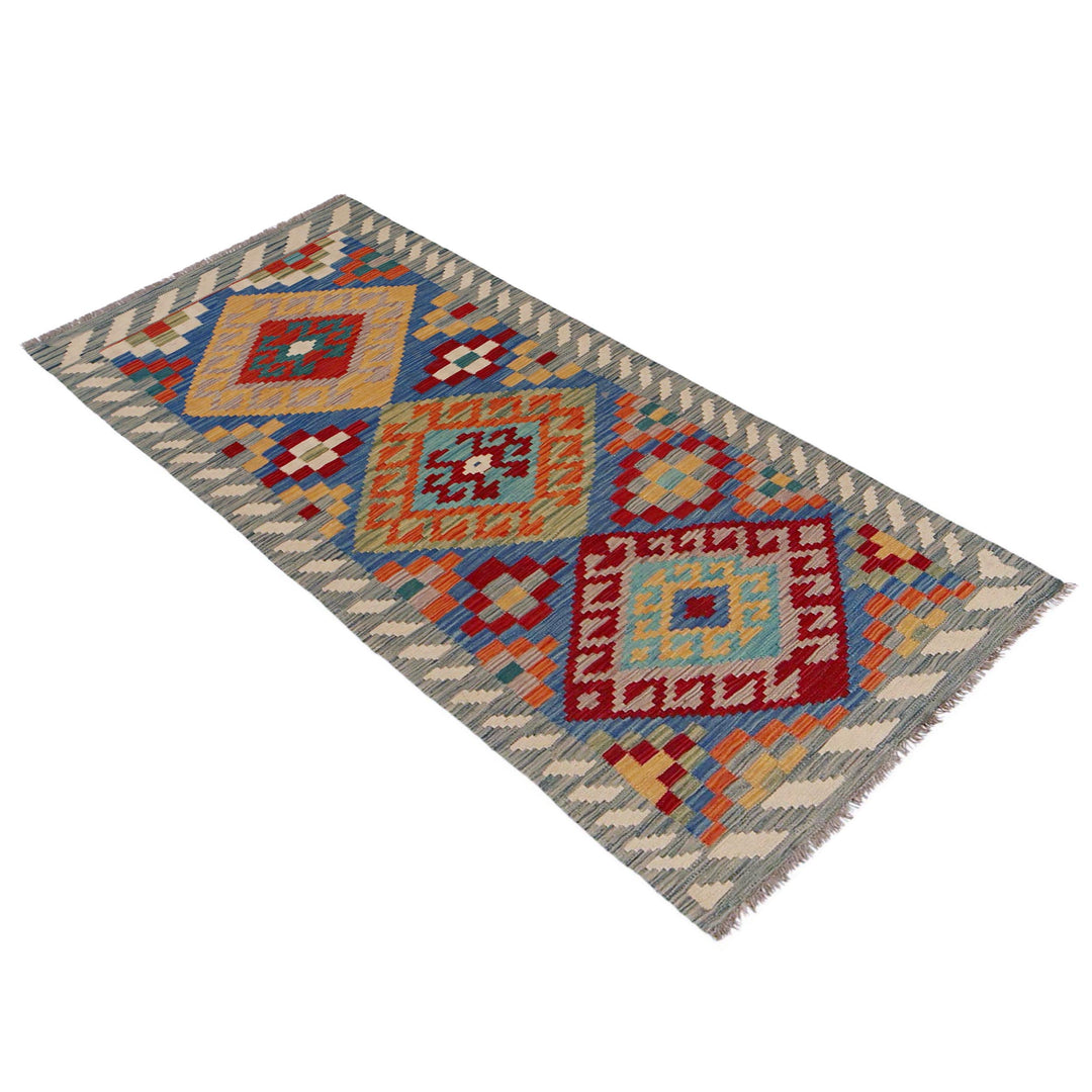 Handmade Vegetable Kelim Runner 2' 7" x 6' 5" - No. AL93891