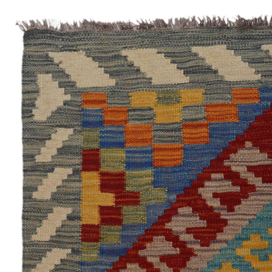 Handmade Vegetable Kelim Runner 2' 7" x 6' 5" - No. AL93891