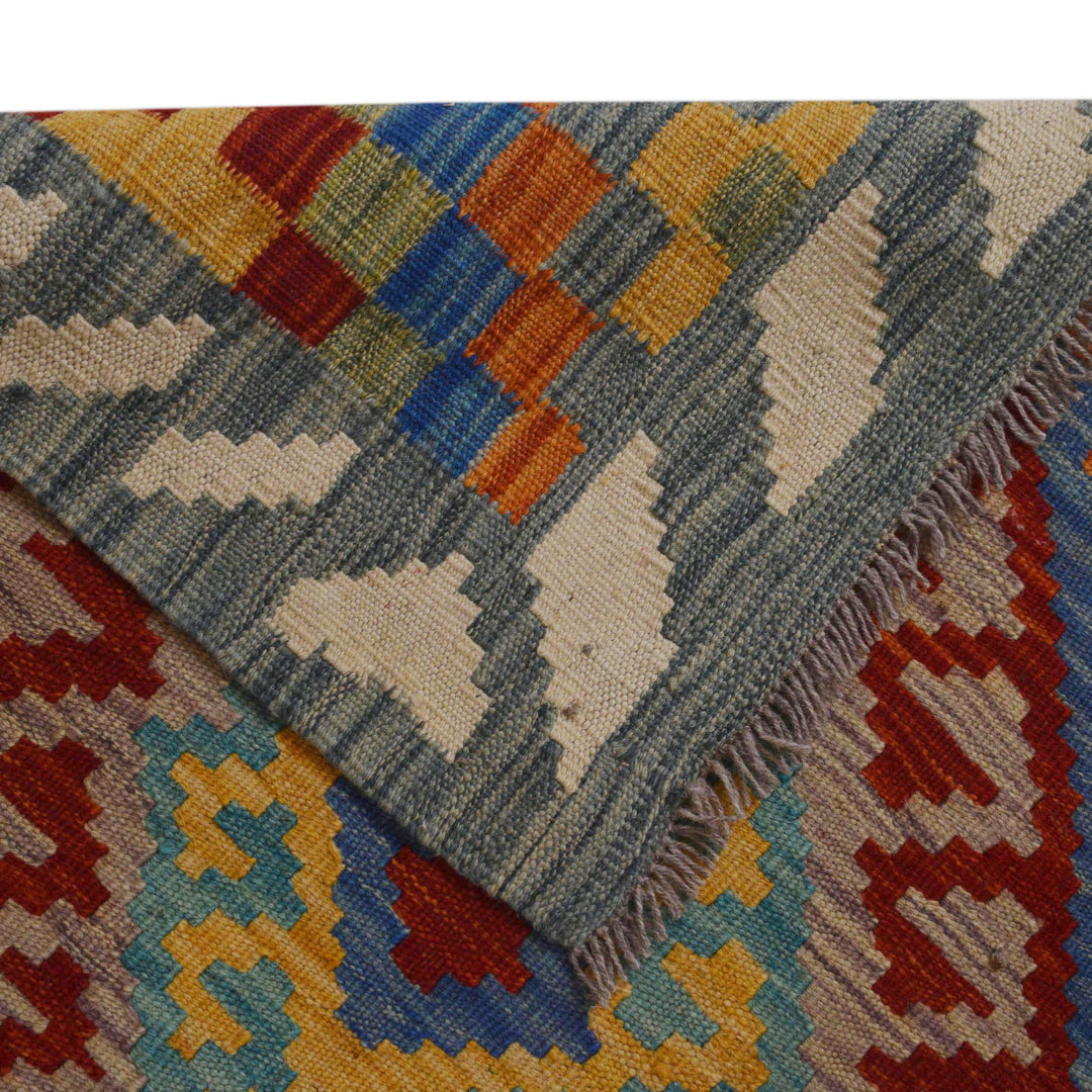 Handmade Vegetable Kelim Runner 2' 7" x 6' 5" - No. AL93891