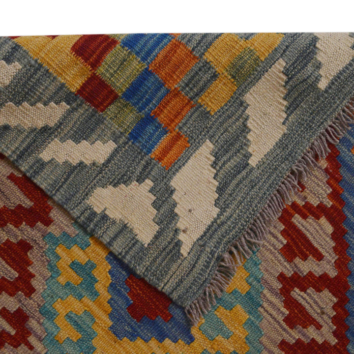 Handmade Vegetable Kelim Runner 2' 7" x 6' 5" - No. AL93891