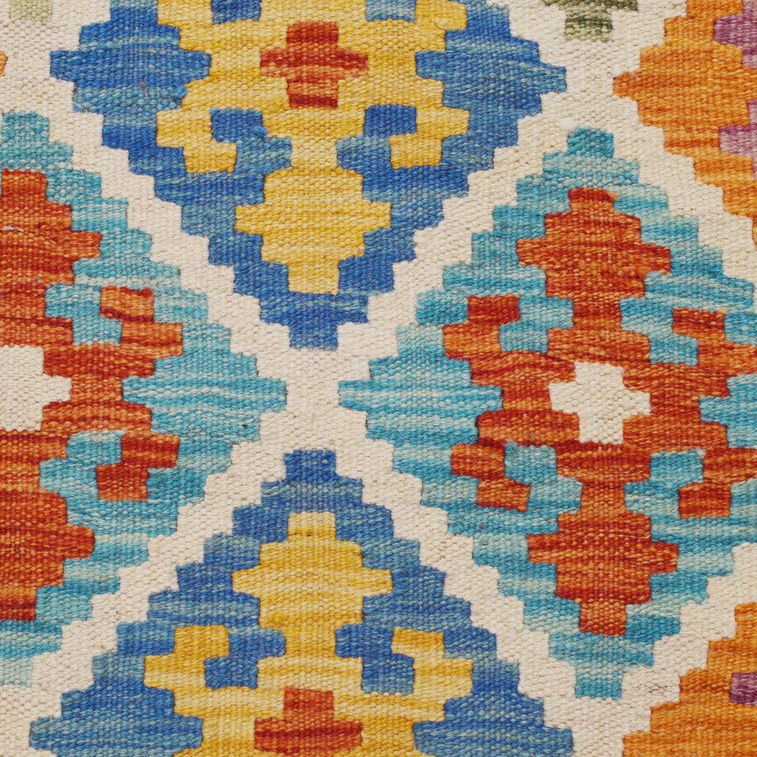 Hand Knotted Flatweave Kilim Runner 2' 7" x 9' 9" - No. AL55996
