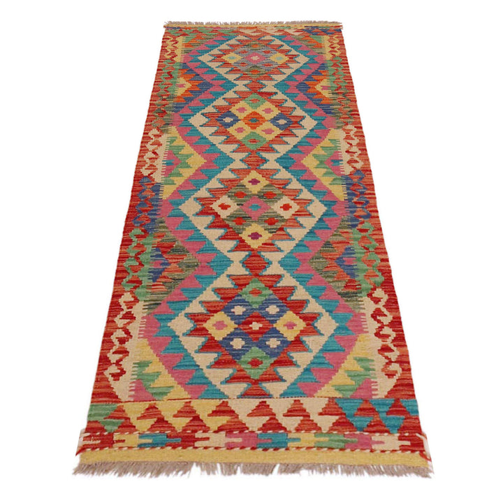 Afghan Kilim Rug 1' 11" x 5' 2" Flat-Weave | No. AL81480