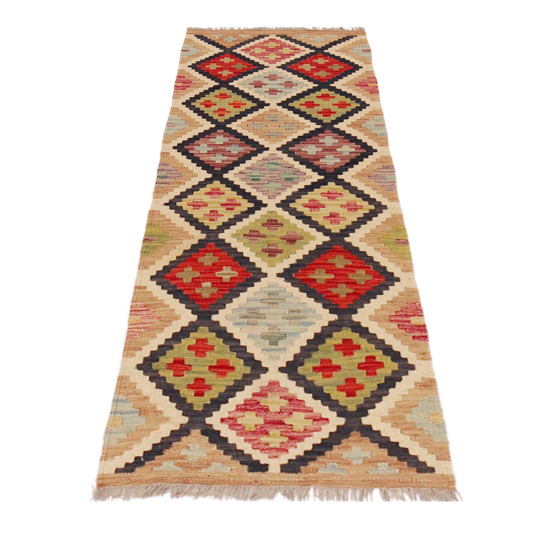 Afghan Kilim Rug 1' 8" x 5' 0" Flat-Weave detail
