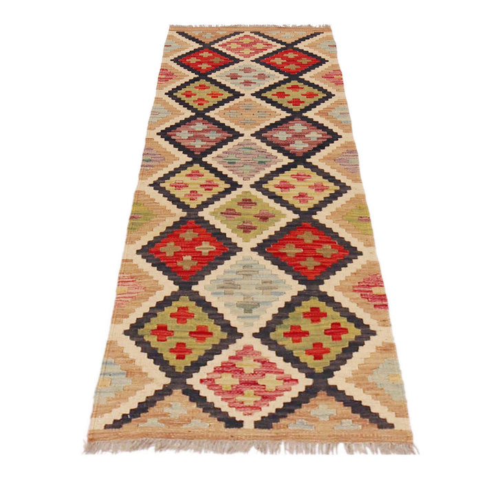 Hand Woven Wool Kelim Runner 1' 8" x 5' 0" - No. AL13638