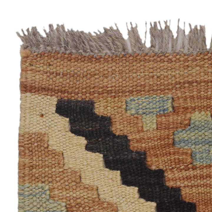 Hand Woven Wool Kelim Runner 1' 8" x 5' 0" - No. AL13638