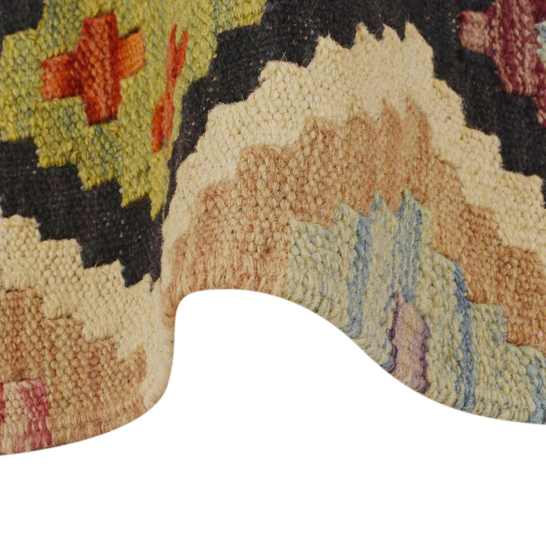 Hand Woven Wool Kelim Runner 1' 8" x 5' 0" - No. AL13638