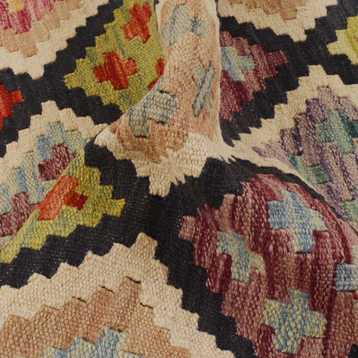 Hand Woven Wool Kelim Runner 1' 8" x 5' 0" - No. AL13638