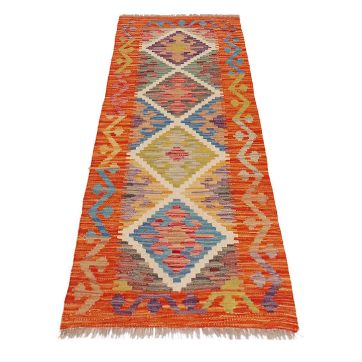Handmade Turkish Design Wool Kilim Runner 1' 9" x 4' 10" - No. AL33606