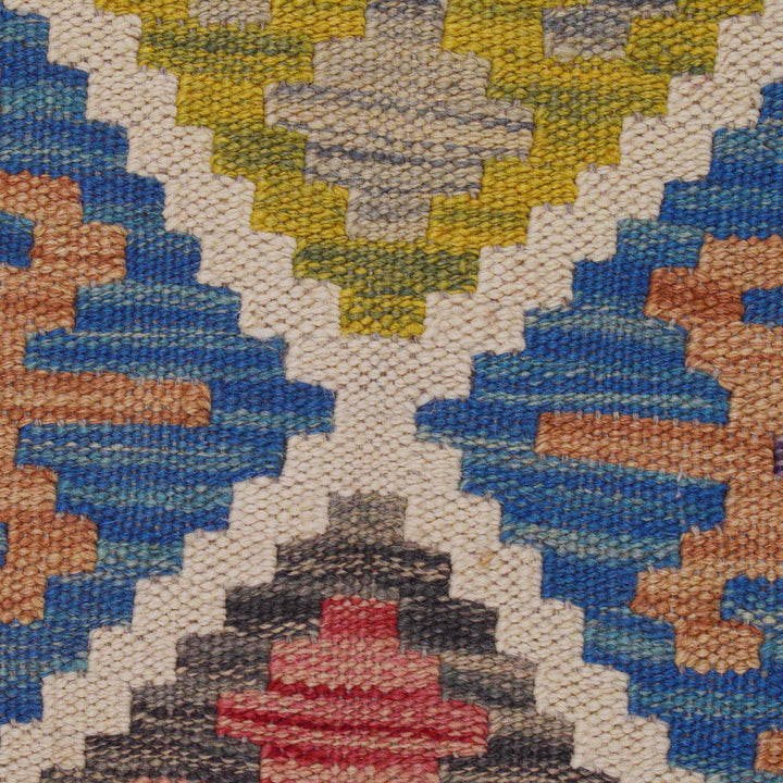 Handmade Turkish Design Wool Kilim Runner 1' 9" x 4' 10" - No. AL33606