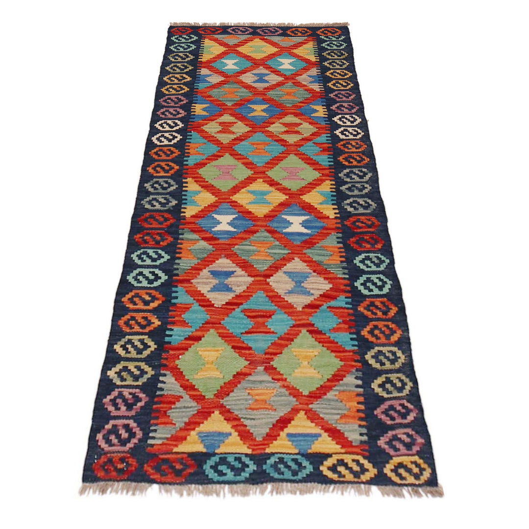 Hand Knotted Flatweave Kilim Runner 1' 9" x 4' 9" - No. AL51323