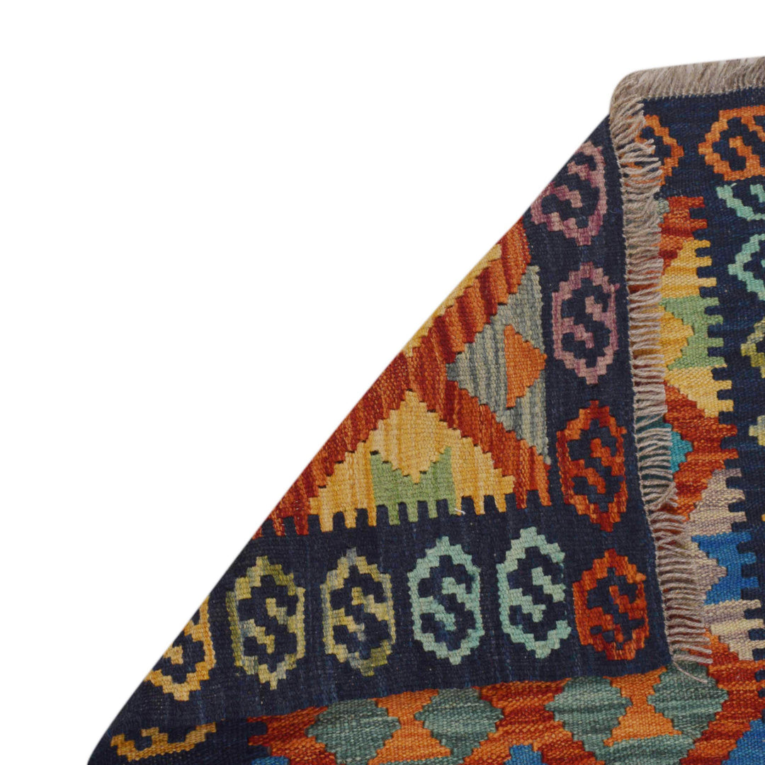 Hand Knotted Flatweave Kilim Runner 1' 9" x 4' 9" - No. AL51323