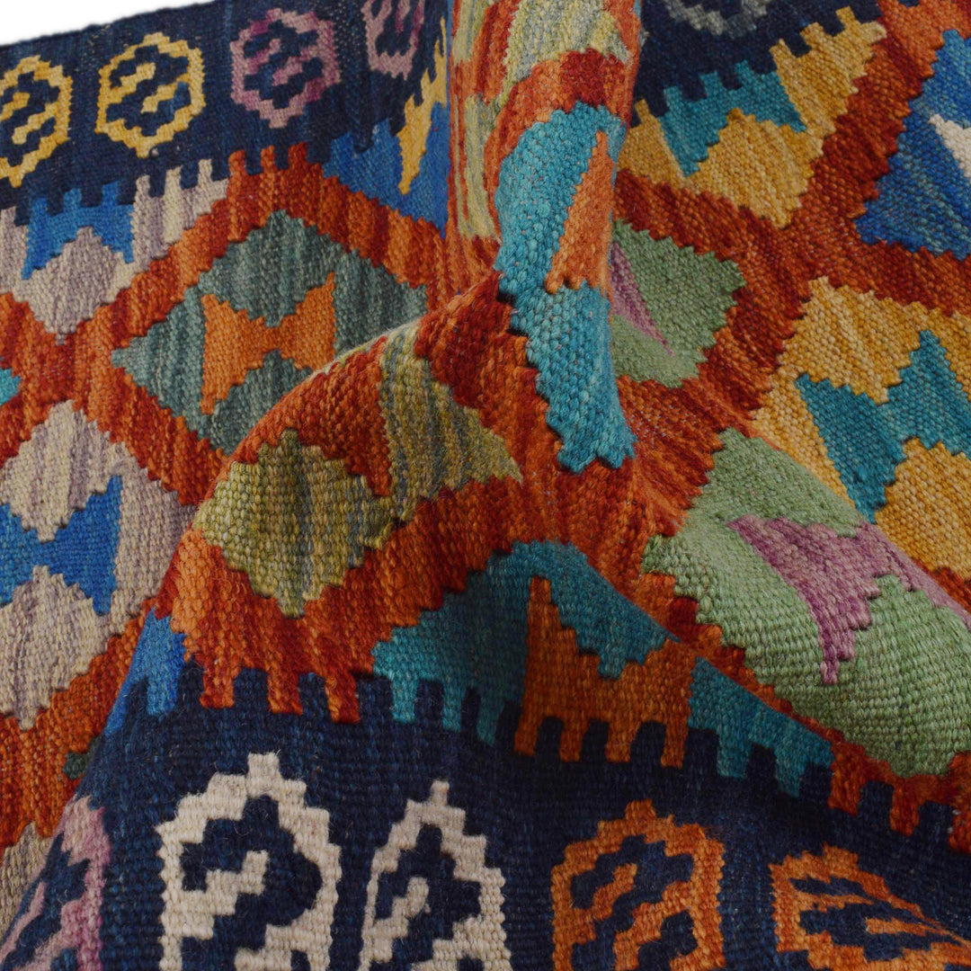 Hand Knotted Flatweave Kilim Runner 1' 9" x 4' 9" - No. AL51323