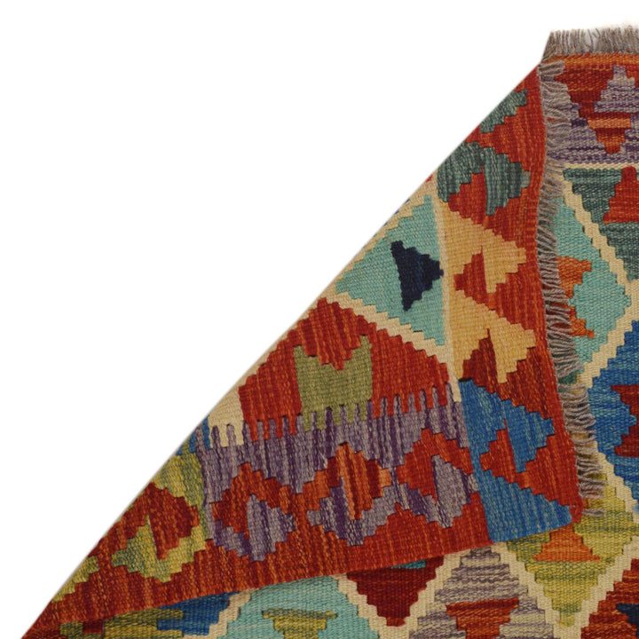 Handmade Vegetable Kelim 2' 9" x 3' 11" - No. AL63618