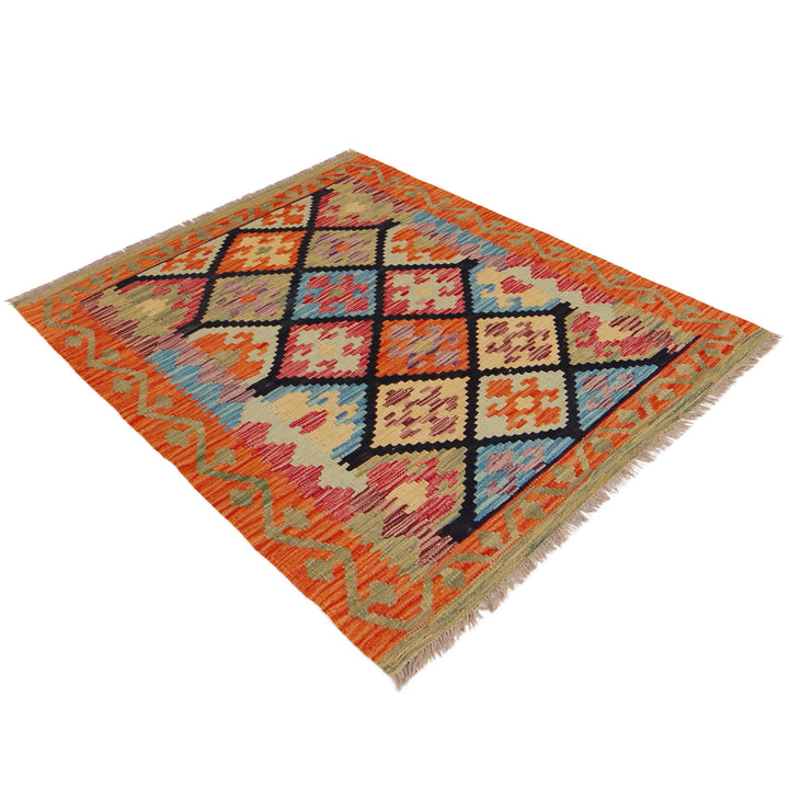 Hand Knotted Afghan Style Kilim 2' 10" x 4' 0" - No. AL30608