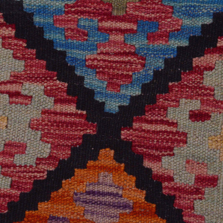 Hand Knotted Afghan Style Kilim 2' 10" x 4' 0" - No. AL30608