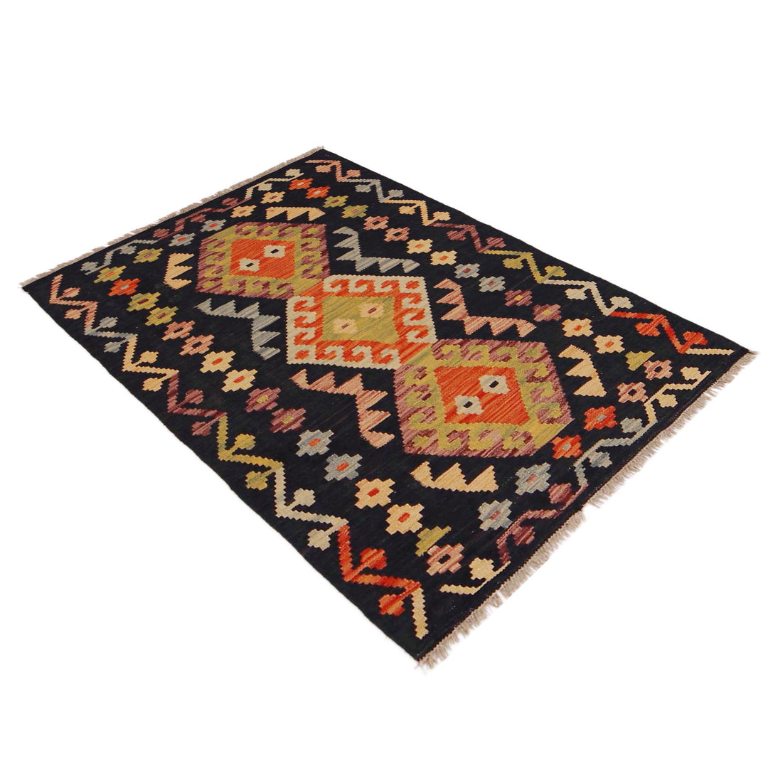 Hand Woven Wool Kelim 2' 8" x 4' 2" - No. AL36768