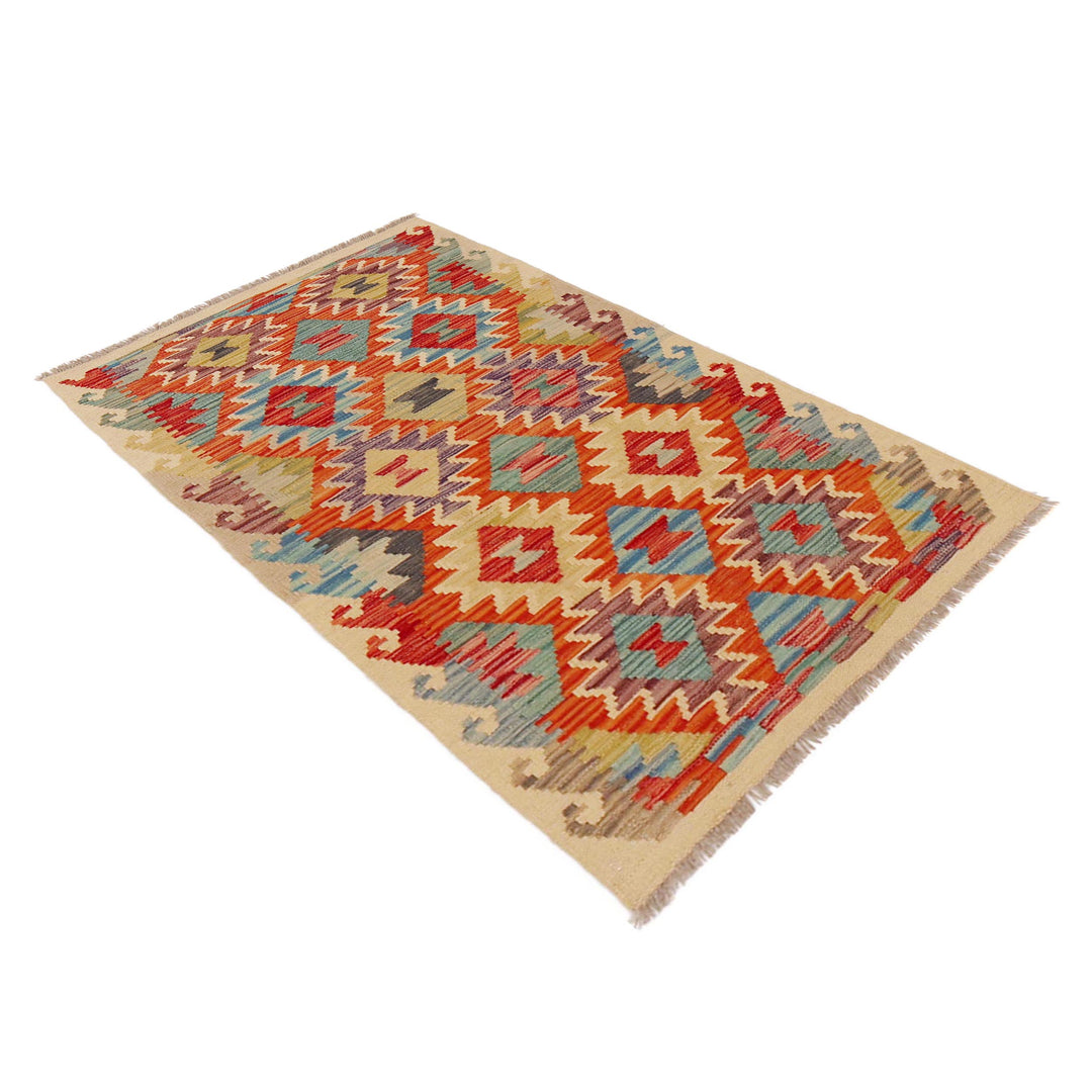 Afghan Kilim Rug 2' 6" x 4' 3" Flat-Weave view