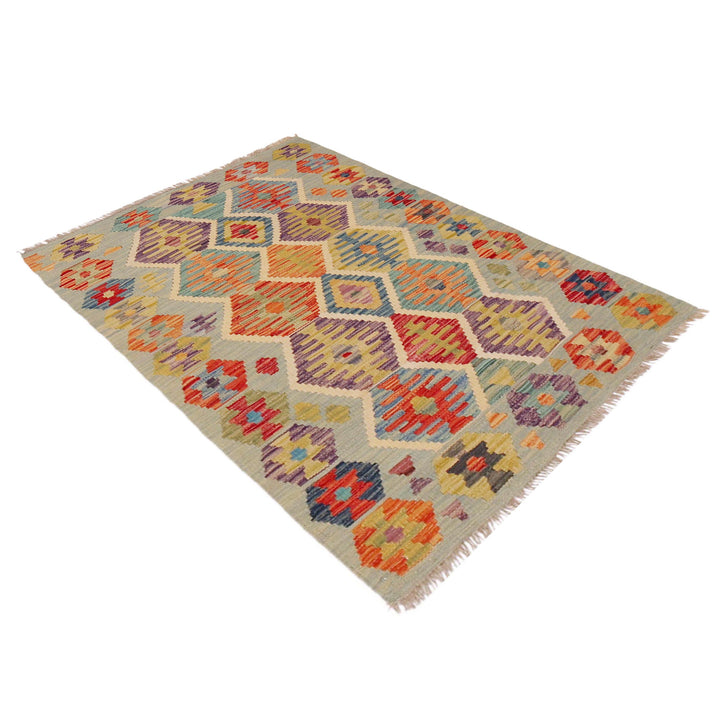 Afghan Kilim Rug 2' 8" x 4' 3" Flat-Weave | No. AL81730