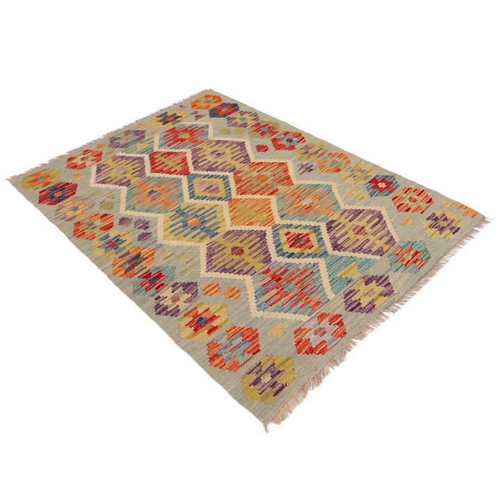 Afghan Kilim Rug 2' 8" x 4' 3" Flat-Weave | No. AL81730