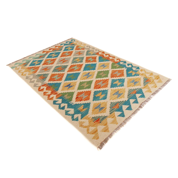 Afghan Kilim Rug 2' 6" x 3' 11" Flat-Weave view