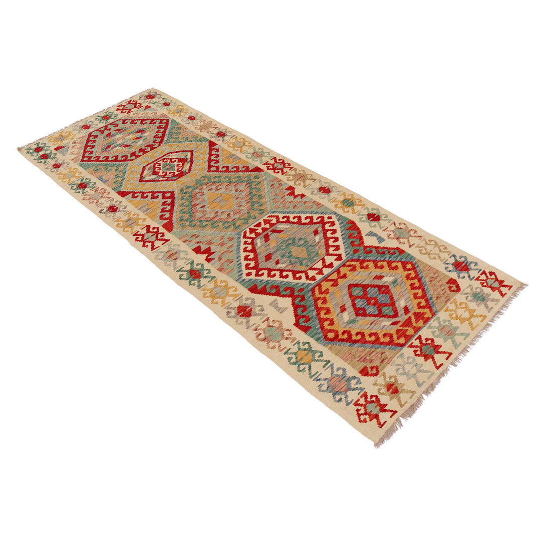 Afghan Kilim Runner 3' 2" x 9' 4" Flat-Weave view