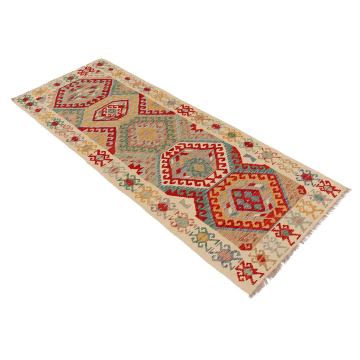 Afghan Kilim Runner 3' 2" x 9' 4" Flat-Weave view