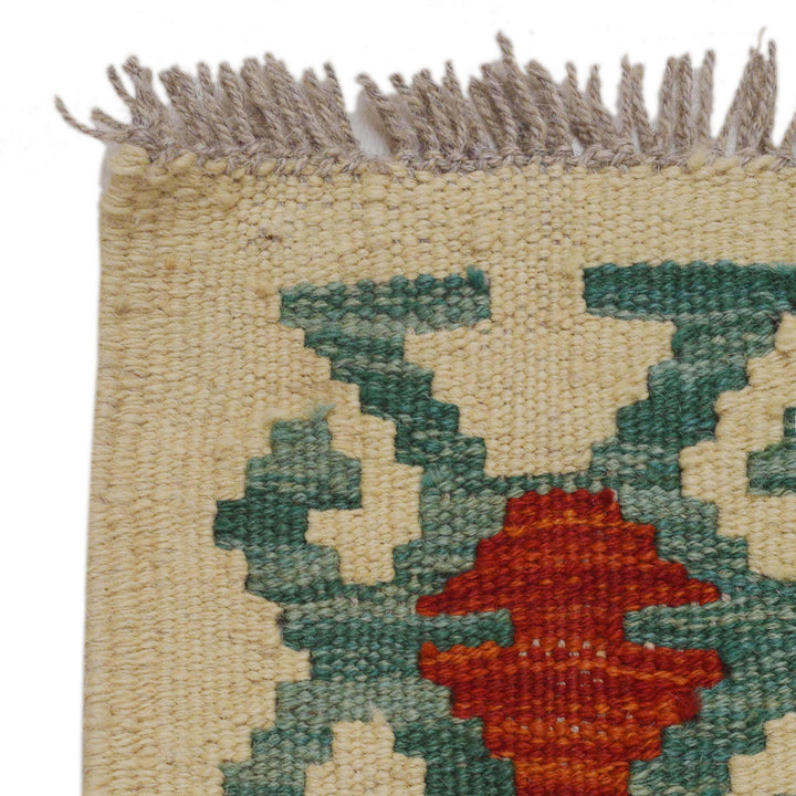 Afghan Kilim Runner 3' 2" x 9' 4" Flat-Weave pattern