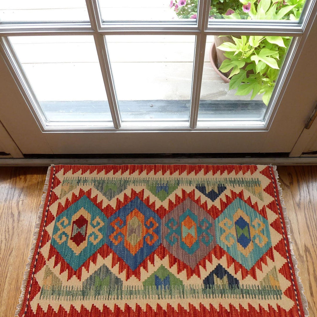Hand Made Afghan Kilim 2' 0" x 3' 3" - No. AL76315