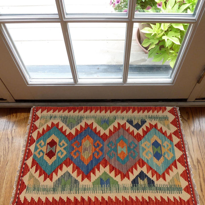 Hand Made Afghan Kilim 2' 0" x 3' 3" - No. AL76315