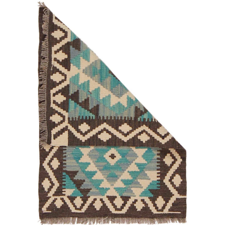 Hand Woven Wool Kelim 2' 0" x 2' 9" - No. AL14089