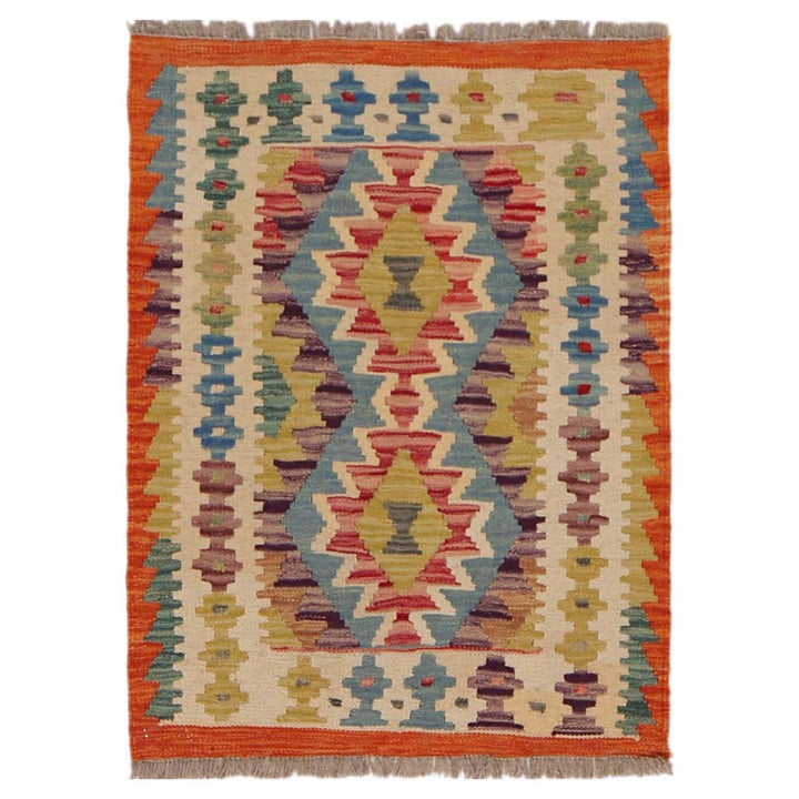 Handmade Turkish Design Wool Kilim 2' 1" x 2' 9" - No. AL96220
