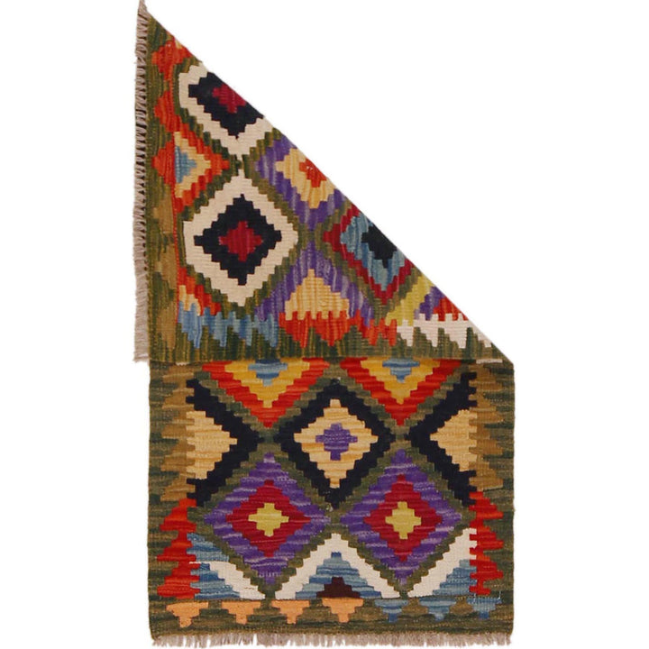 Handmade Vegetable Kilim 1' 10" x 3' 3" - No. AL18967