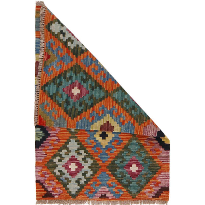 Handmade Turkish Design Wool Kilim 2' 0" x 3' 0" - No. AL65212