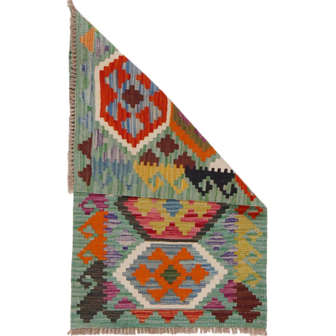 Hand Knotted Flatweave Kilim 1' 11" x 3' 3" - No. AL64902
