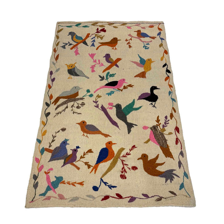 Hand Knotted Embroidery Kelim Runner 2' 6"x 4' 6" - No. AL12959