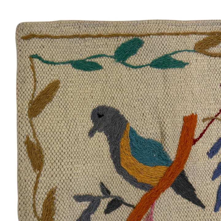 Hand Knotted Embroidery Kelim Runner 2' 6"x 4' 6" - No. AL12959