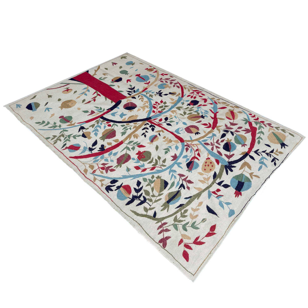 Beige Pakistani Kilim Rug 3' 11" x 6' 3" Flat-Weave | No. AL58904