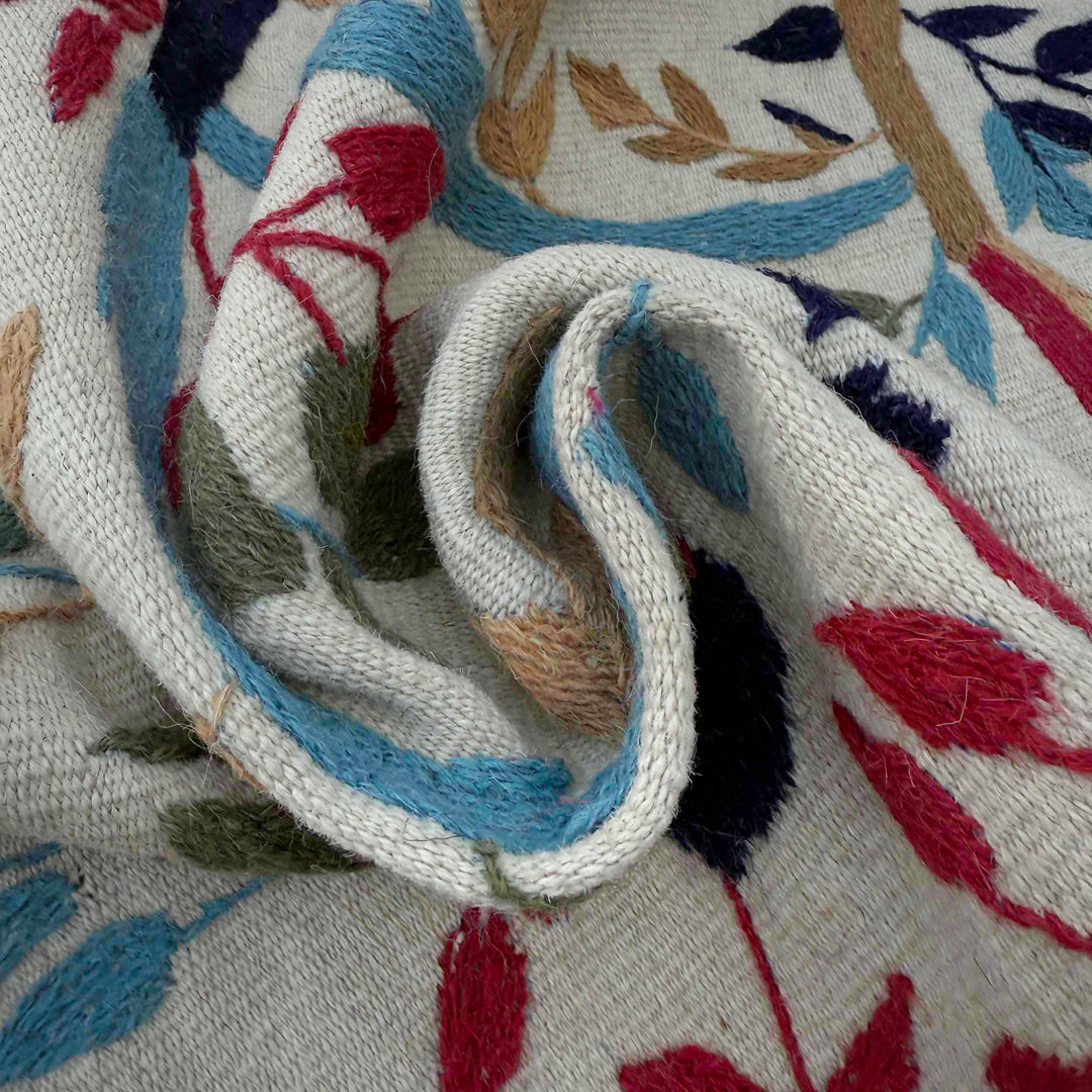 Beige Pakistani Kilim Rug 3' 11" x 6' 3" Flat-Weave | No. AL58904