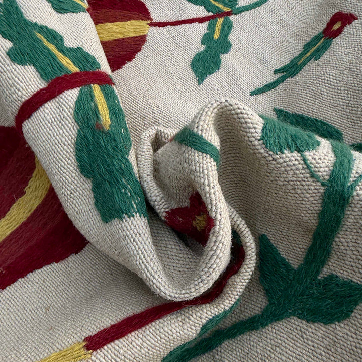 Hand Made Embroidery Kilim 5' 7" x 7' 10" - No. AL12221