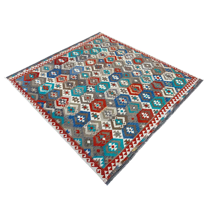 Afghan Vegetable Kilim Rug 8' 3" x 10' 0" Flat-Weave view