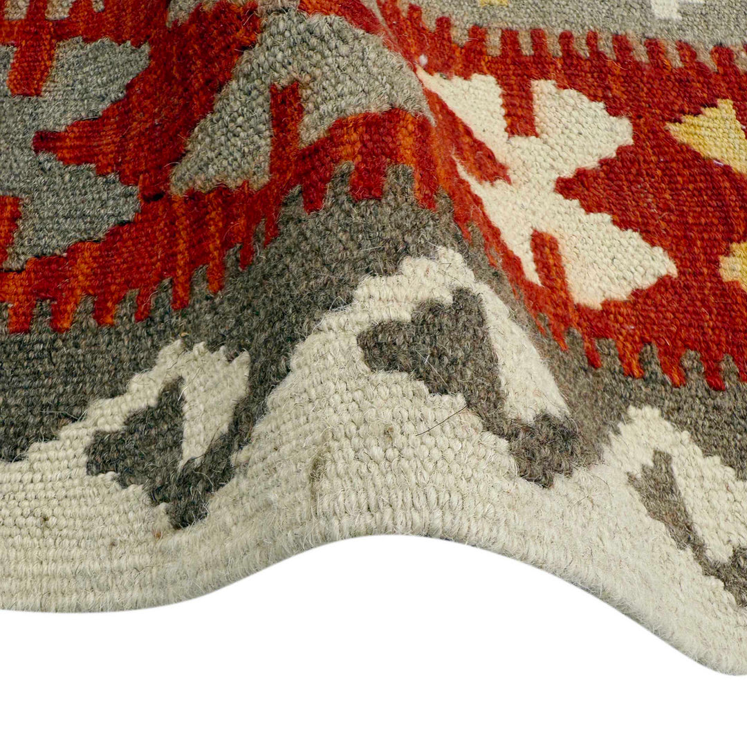 Afghan Vegetable Kilim Rug 8' 6" x 9' 7" Flat-Weave field