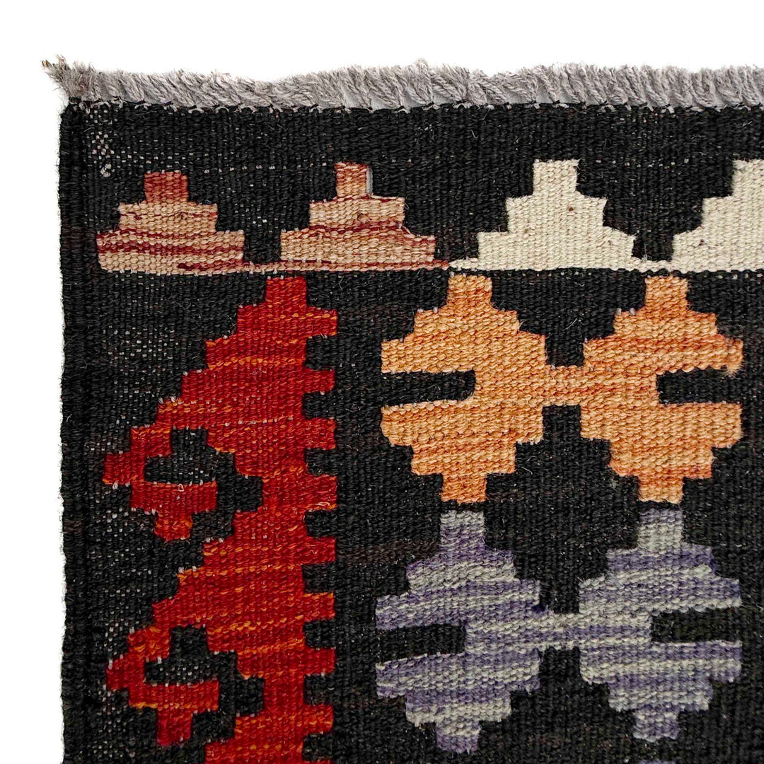 Afghan Vegetable Kilim Rug 8' 3" x 9' 8" Flat-Weave | No. AL14220