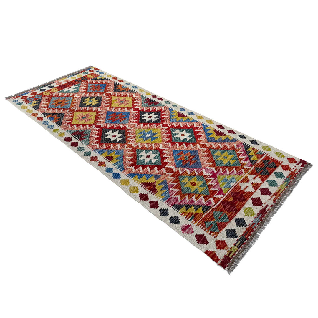 Afghan Vegetable Kilim Rug 2' 7" x 6' 9" Flat-Weave view