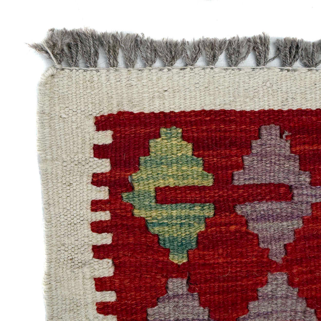 Afghan Vegetable Kilim Rug 2' 6" x 5' 11" Flat-Weave | No. AL41891