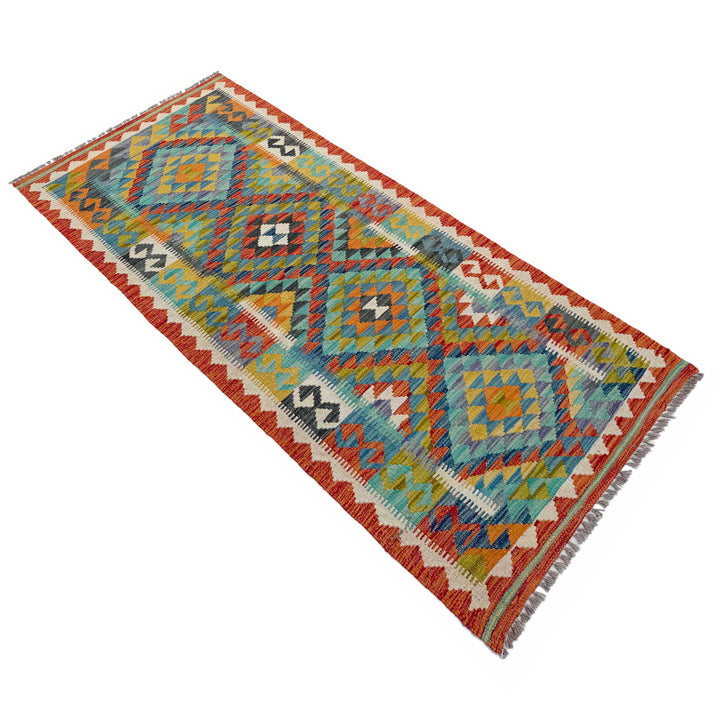 Afghan Vegetable Kilim Rug 2' 9" x 6' 9" Flat-Weave view
