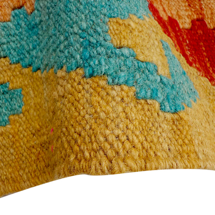 Afghan Vegetable Kilim Rug 2' 9" x 9' 8" Flat-Weave field