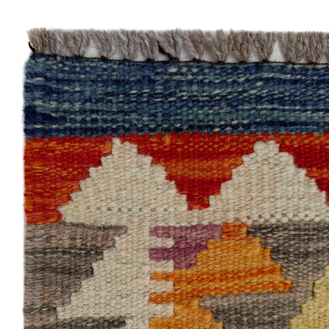 Afghan Vegetable Kilim Rug 2' 7" x 6' 7" Flat-Weave | No. AL62320