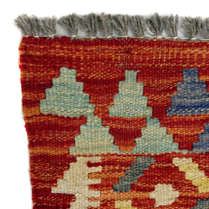 Afghan Vegetable Kilim Rug 2' 5" x 6' 5" Flat-Weave pattern