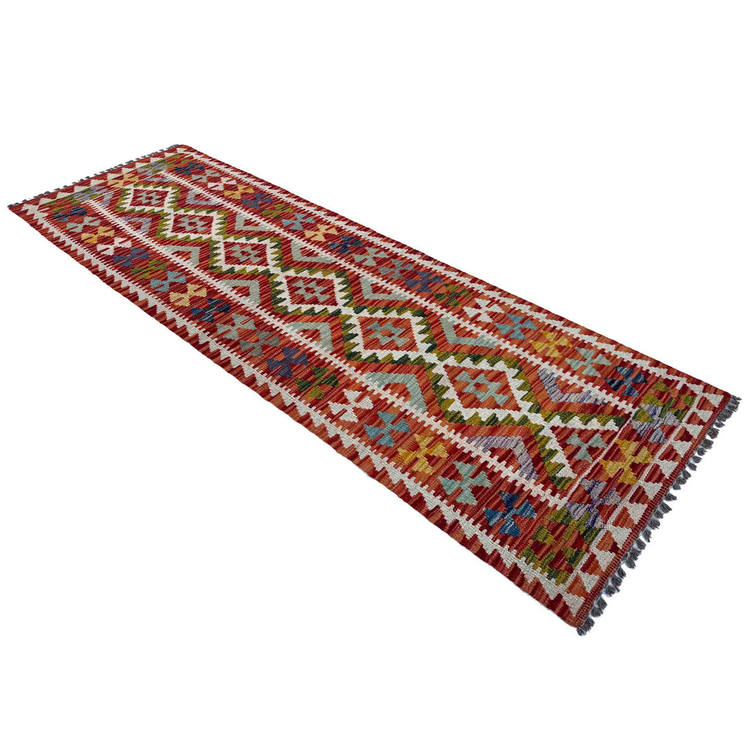Afghan Vegetable Kilim Rug 2' 4" x 6' 11" Flat-Weave view